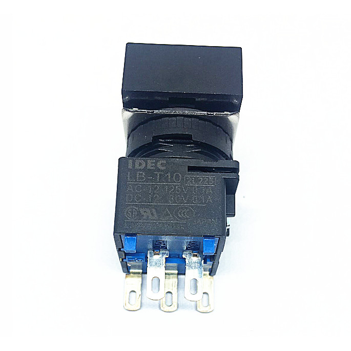 IDEC Hequan LB3L LB-T10 สวิตช์ปุ่มกด M1T14G Self-Reset พร้อมไฟ 5 Pins T50 สี่เหลี่ยมผืนผ้า 24V
