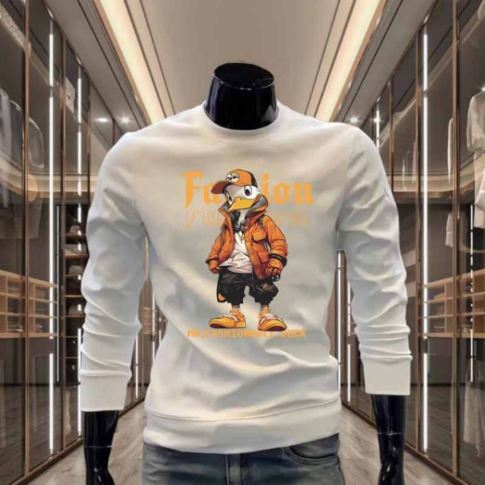 Top All-Match Casual Designรอบคอหลวมชายเสื้อคู่แขนยาวอเมริกันNew23 ฤดูใบไม้ร่วงฤดูหนาวHeavyweight 20