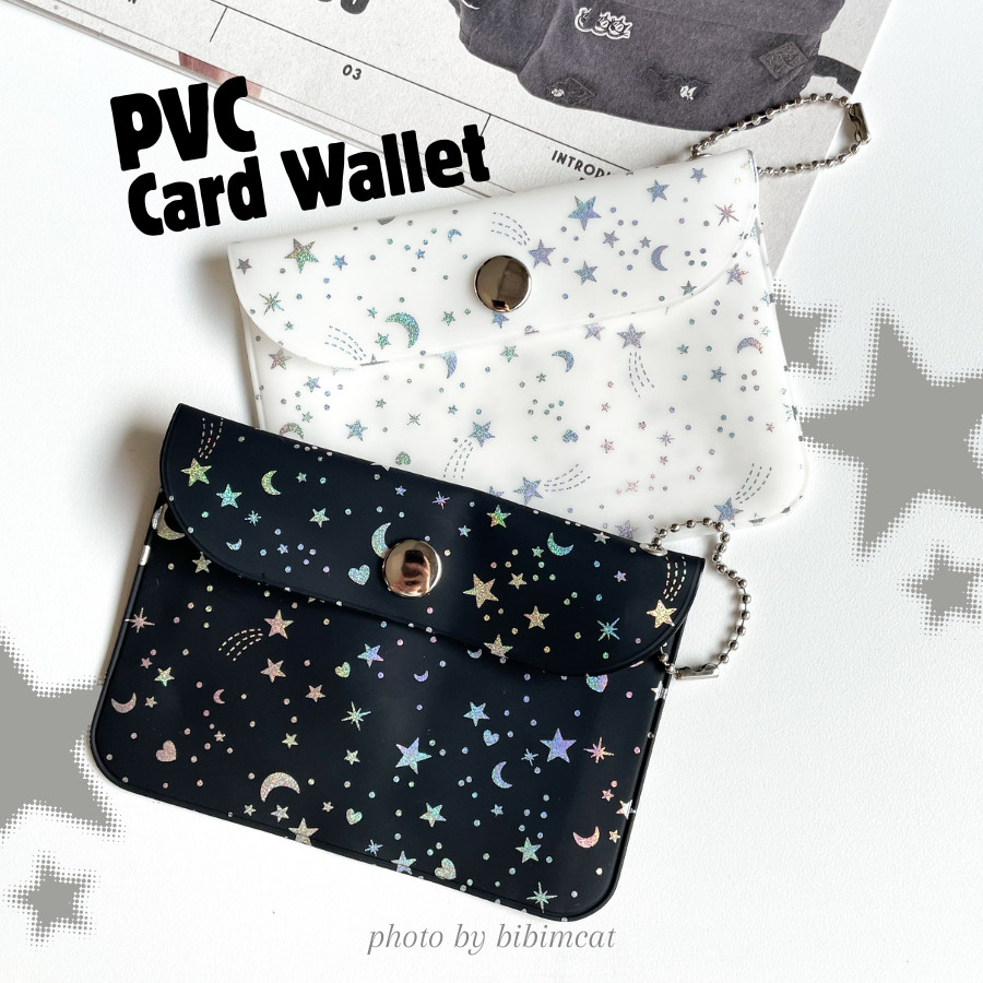 Bibimcat โปร่งใส PVC Jelly Card Wallet PVC Card Wallet Star Image