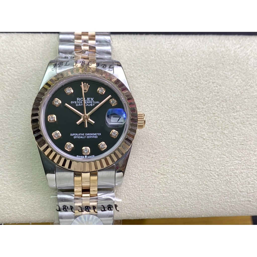 Rolex Datejust 31/36/41mm Mens Automatic Mechanical Watch,Diamond Scale Black Dial,RZ412Calendar Dis