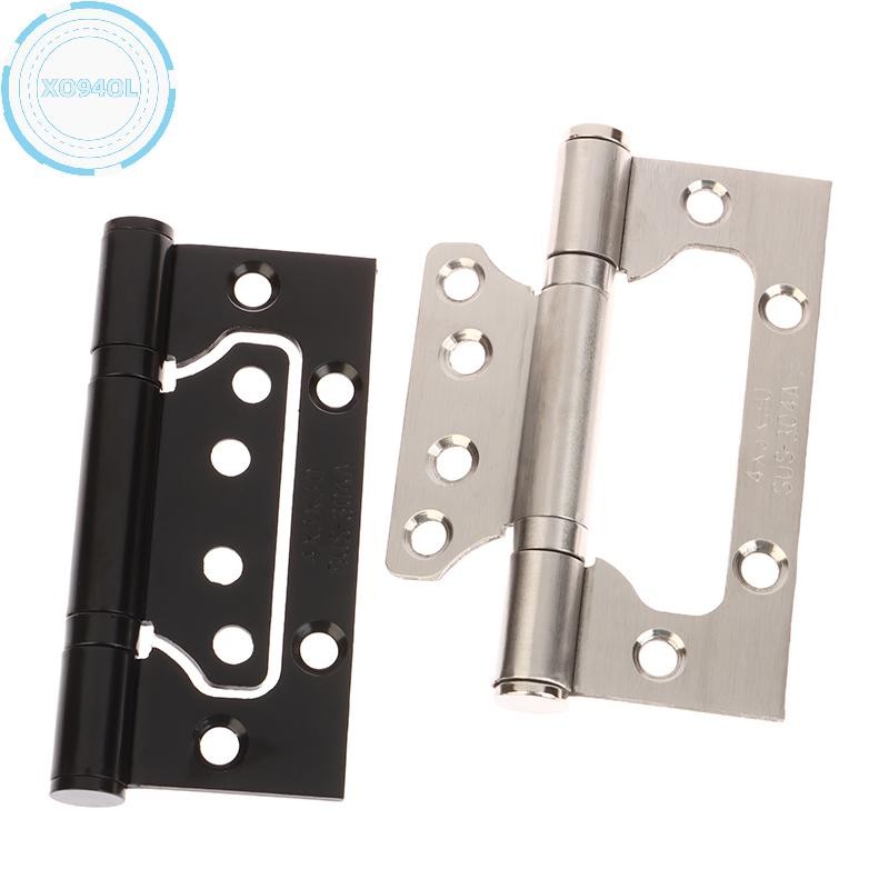Xo94ol 1PCS บานพับคู่ Slot-ฟรีบานพับสแตนเลสหนาบานพับเหมาะสําหรับประตูไม้แบน TH