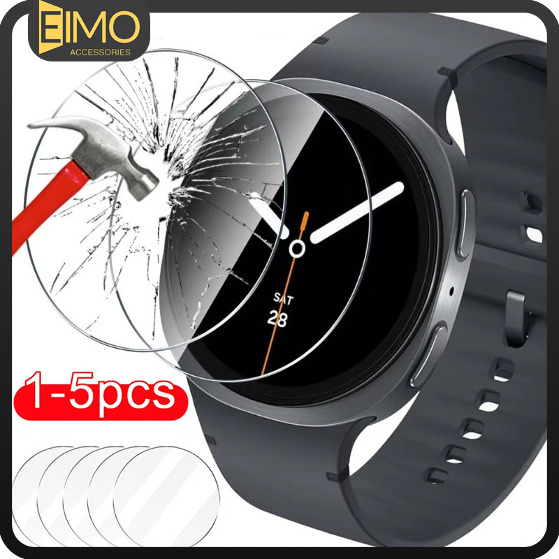 ฟิล์มแก้วนิรภัย for Samsung Galaxy Watch 8 44mm 40mm 8 Classic 46mm ฟิล์มป้องกันรอยขีดข่วน ติดตั้งง่าย ฟิล์มครอบคลุมเต็ม