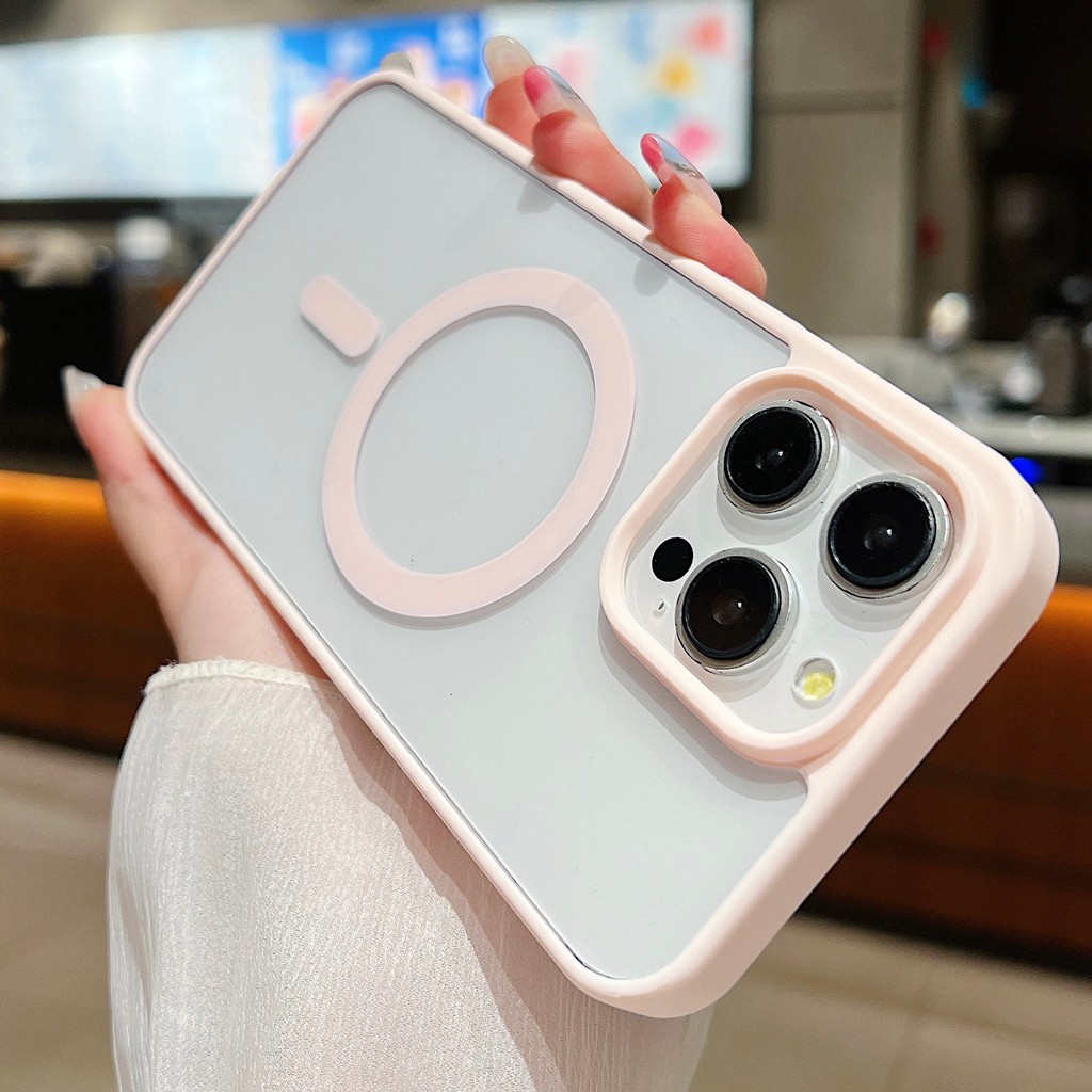 Magnetic เคสFor IPhone 17 11 13 15 12 14 16 Pro Max XR X XS 7 8 PLUS SE 2020 แม่เหล็กโปร่งใสกันกระแทกเคสพลาสติกแข็ง