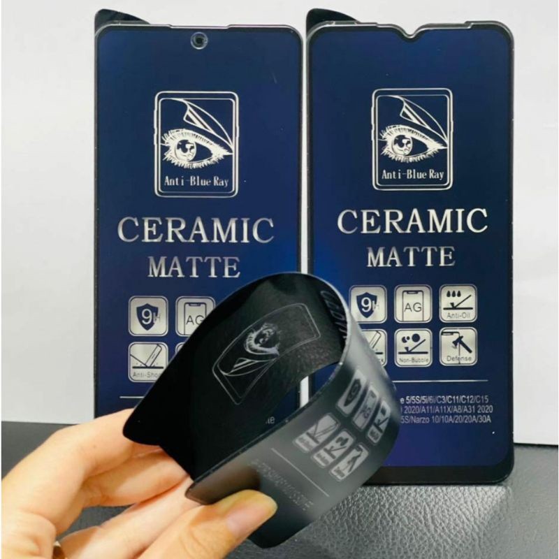 TEMPER GLAS BLUE MATTE ANTI RADIATION/ANTI P BROKEN TYPE SAMSUNG A03S/A12/A22 /A30/A20/A32.4G/A51/J6