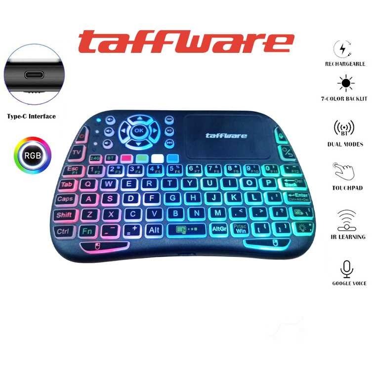 Taffware Mini Keyboard Touchpad Air Mouse IR Learning 2.4GHz Bluetooth - M9