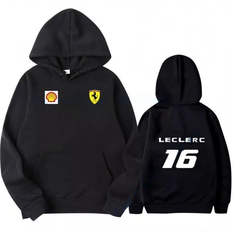 💥 เสื้อฮู้ด F1 CHARLES ELECERC Ferrari Racer Hoodie Jacket - เสื้อฮู้ด ผ้าCotton Hoodie