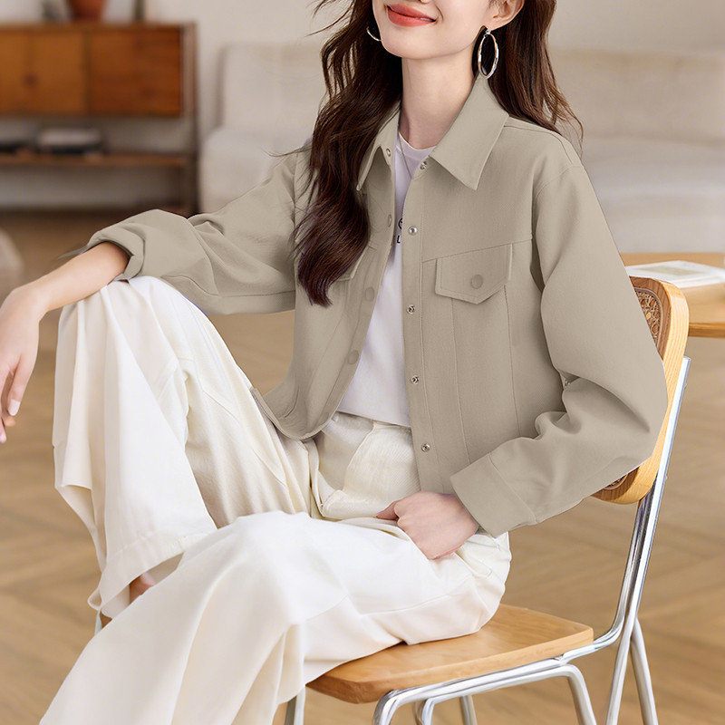 ZANZEA เสื้อแจ็คเก็ตแขนยาวสีทึบ สไตล์เกาหลีสำหรับผู้หญิง — صورة 6