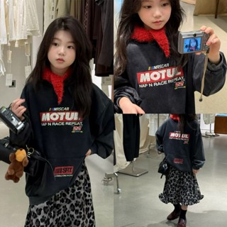 PRETTY BABY เสื้อเเขนยาวเด็กผู้หญิง เสื้อคลุมสเวตเตอร์ มีฮู้…