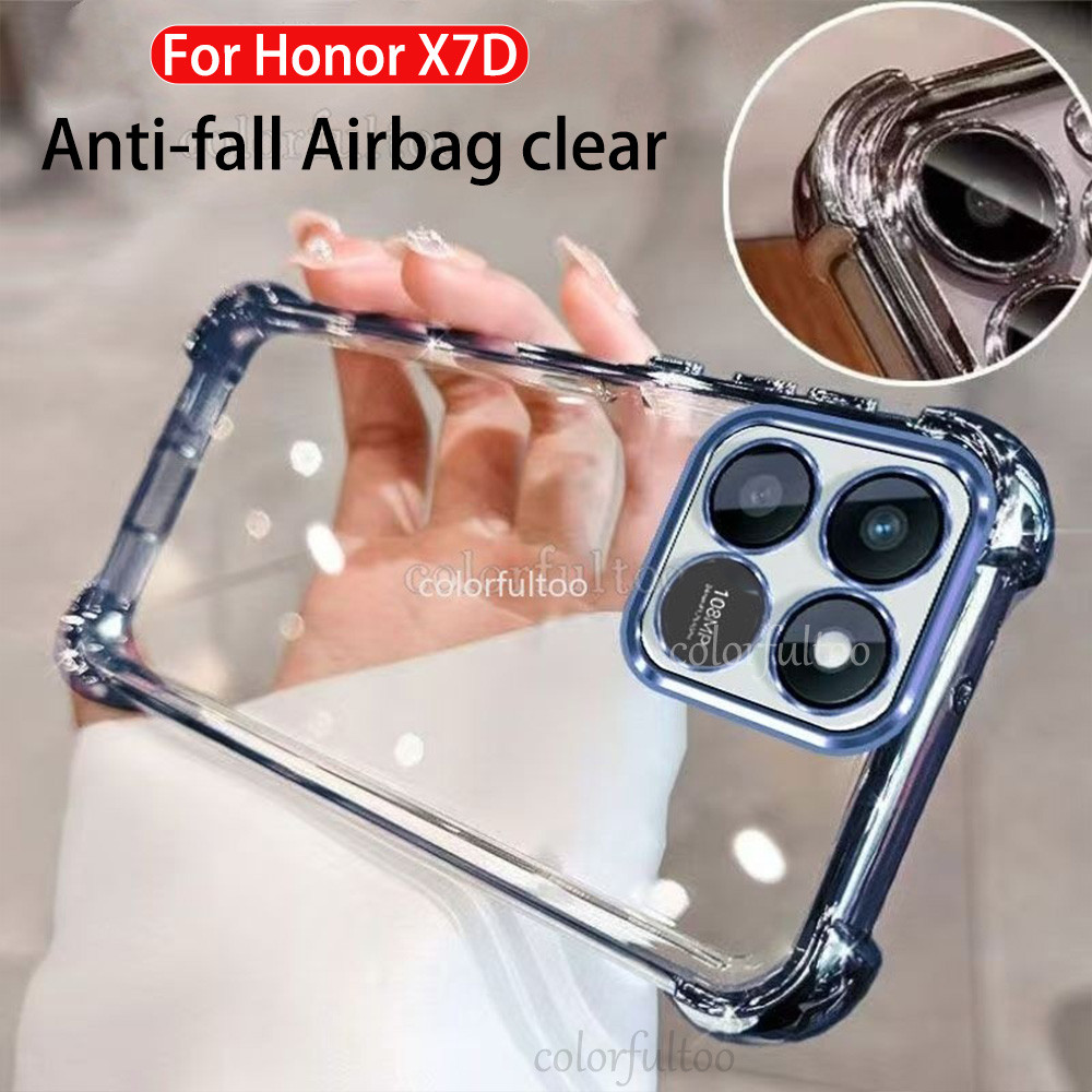 ปลอกสําหรับ Honor X7D X7 D X 7D HonorX7D 4G 5G 2025 ชุบซิลิโคน TPU นุ่มกันกระแทกใสนุ่มเคสโทรศัพท์ Anti Fall Drop ป้องกันปกหลัง