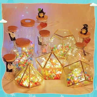 🔥ดาวพาสเทล 540 ดวง! ✨Glow + Glitter ✨ DIY Star Origami จัดส่งฟรี ของขวัญฟรี! ของขวัญสำหรับสาวๆ! ของขวัญคู่รัก