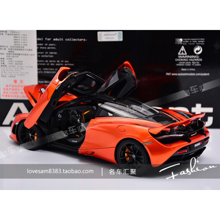 AUTOART AUTOART 1: 18 McLAREN McLAREN 720S โมเดลรถสีส้ม