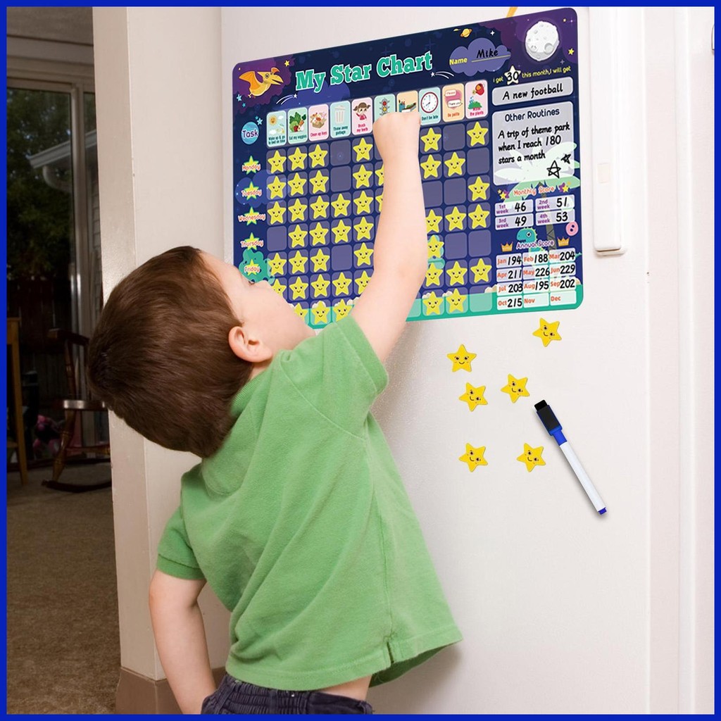 Magnetic Chore Chart สีสันรับผิดชอบแผนภูมิสําหรับเด็กตลก Beahavior Board ไดอารี่แบบพกพา Chore Chart 