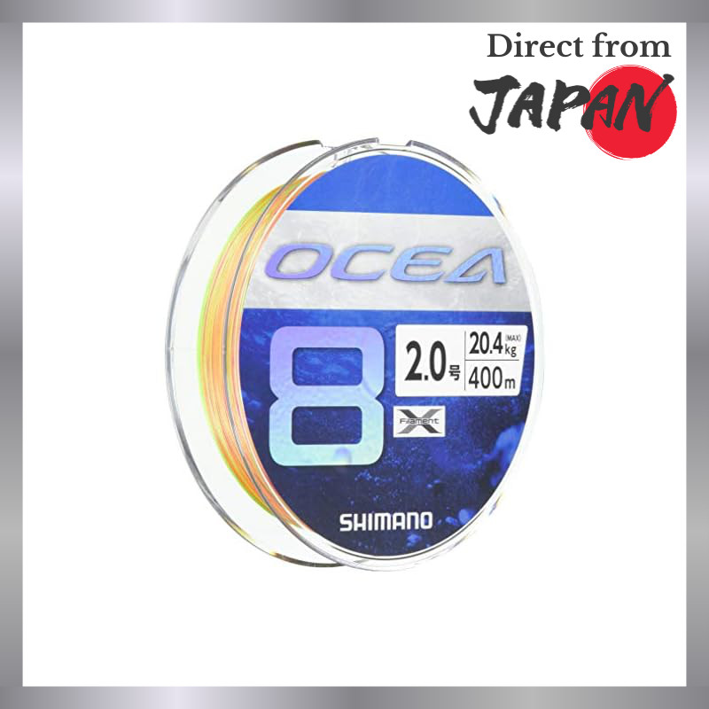 Shimano (SHIMANO) Ocea 8 Line 400m, 2.0号, 5 Colors, LD-A81S, Fishing Line, Size 2.