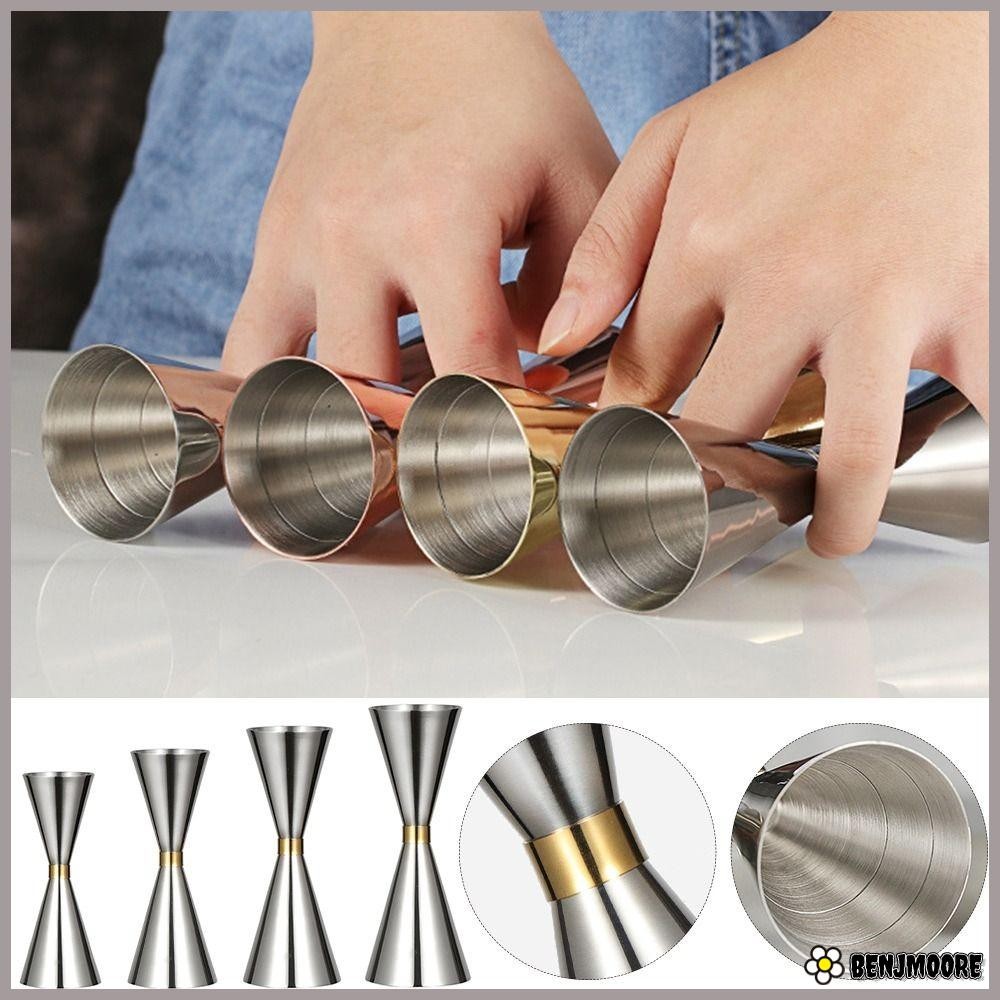 BENJMOORE บาร์วัด Jigger, การวัดภายใน Shot Double Cocktail Jigger, Hot OZ/ML สแตนเลสญี่ปุ่น Jigger P