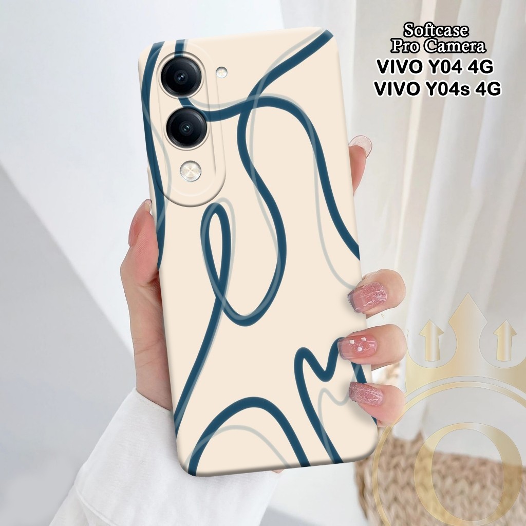 HP Softcase VIVO Y04 4G / Y04S 4G 2025 - SoftCase VIVO Y04 4G ล่าสุด - ORORA - เคสแฟชั่นนามธรรม - VI