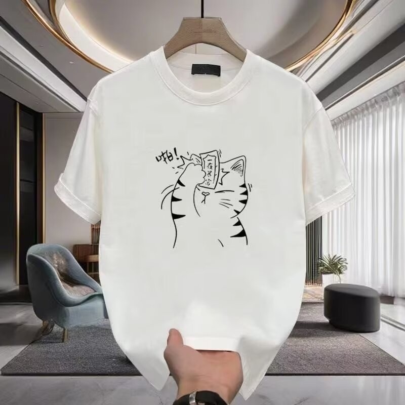 2025 NEW 2025 Printed Men's T-Shirt Short Sleeve Summer New Men's Loose Half Sleeve T-Shirt Youth Cl