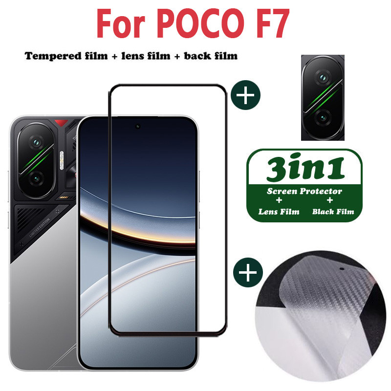 ฟิล์ม POCO F7 ฟิล์มกันรอยหน้าจอสำหรับ Xiaomi POCO F7 Ultra M7 X7 X7 Pro C71 C75 C61 C65 4G 5G กระจกน