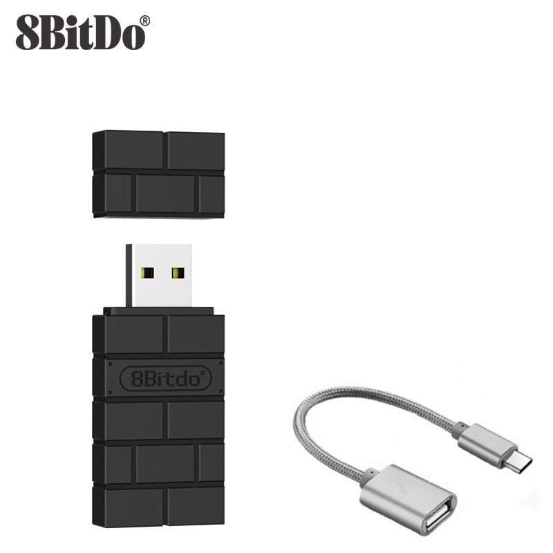 8BitDo USB Bluetooth Adapter Receiver 2 สําหรับสวิตช์ Klassisous Konsole PS1 Mini PS4 controller