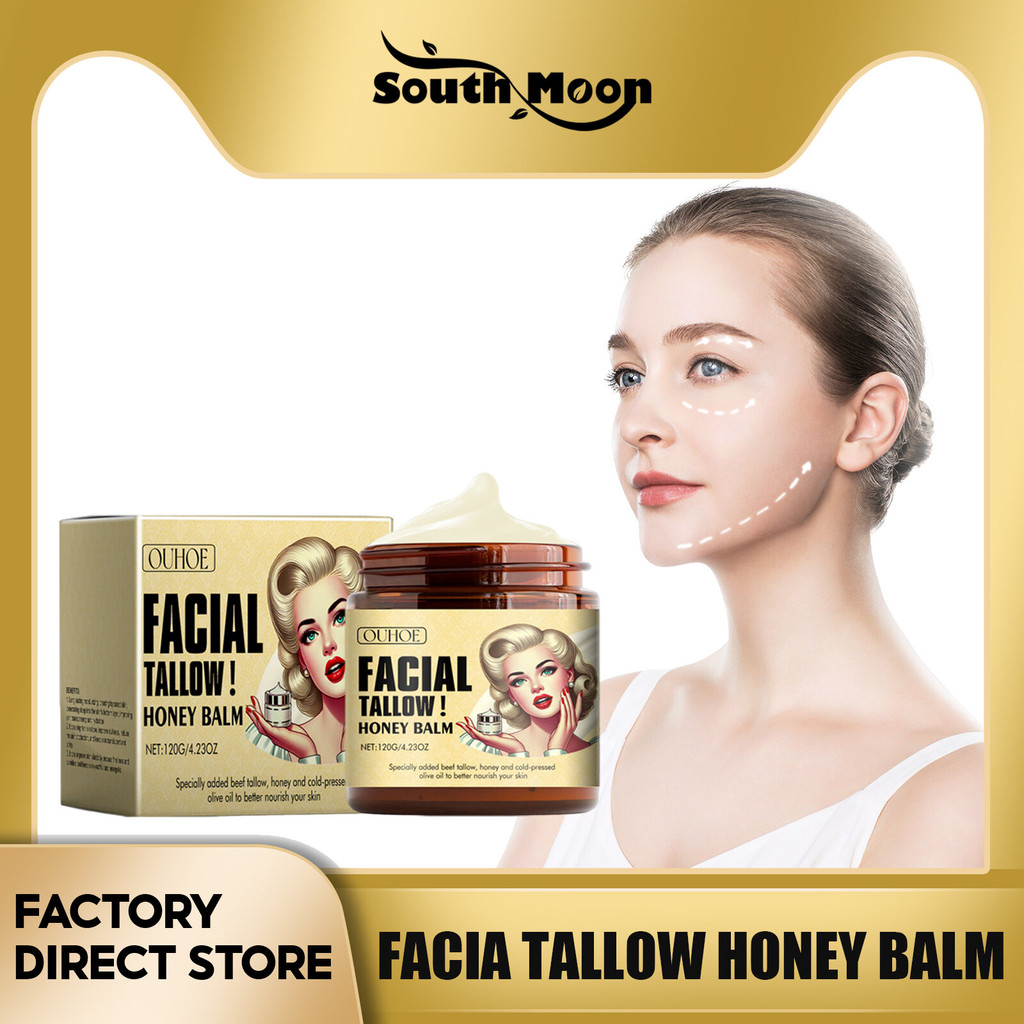 ขายร้อนOuhoeBeefTallowCreamAndHoneyBalmMisturizBeefTallowSeveDrynessRoughOilControlBeautyProducts(0g