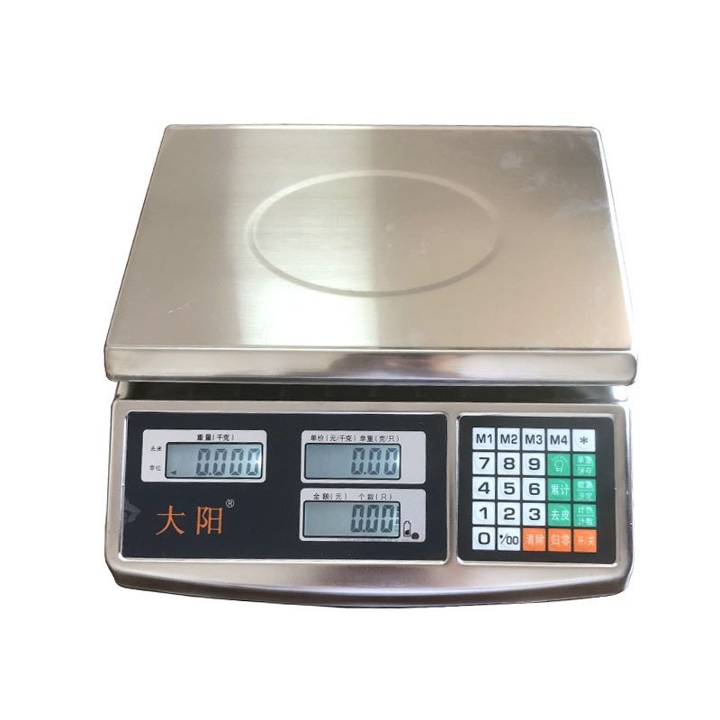 P Pricing ตารางขนาดสแตนเลสสตีลขนาดแพลตฟอร์ม Pricing Scale 1g Electronic Scale/Counting Scale 30kg Sh