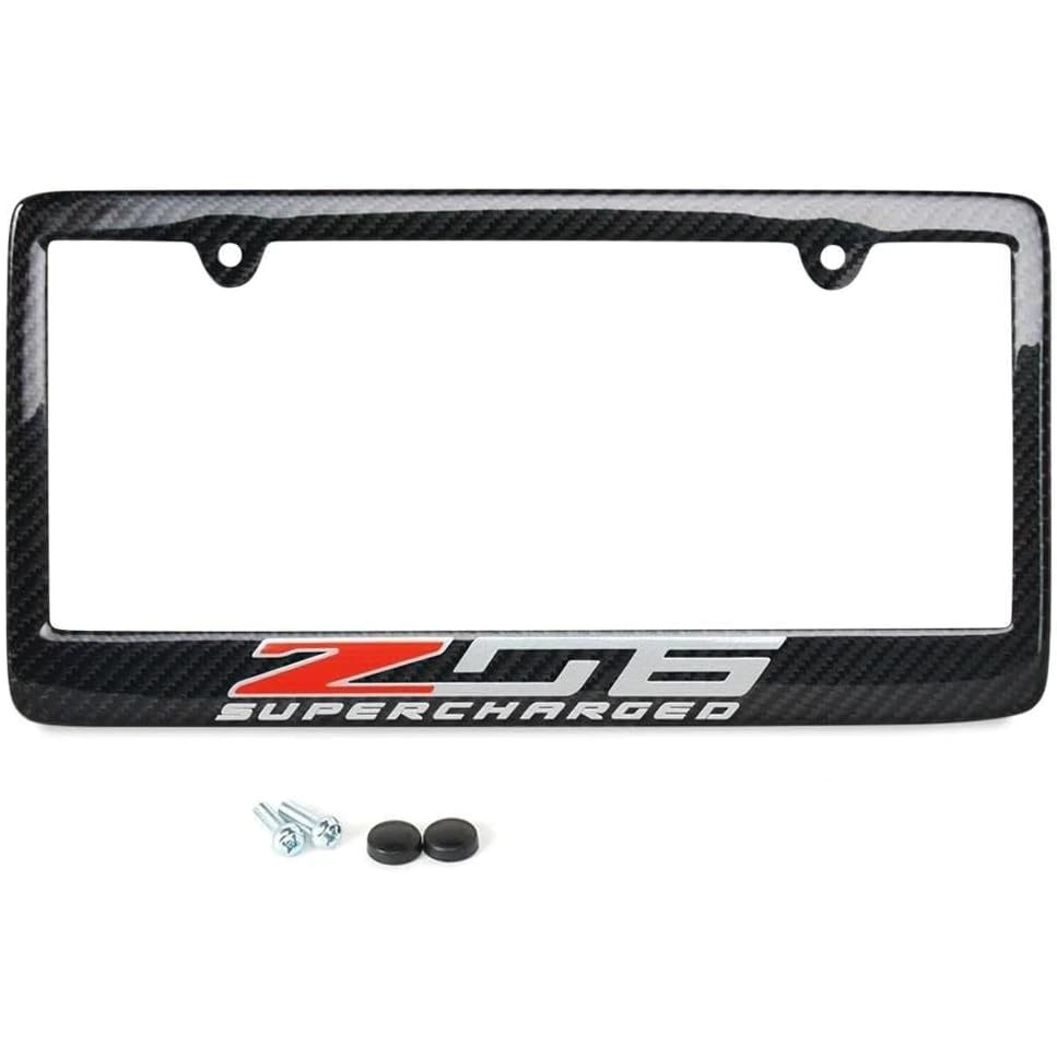 C7 Z06 กรอบป้ายทะเบียนคาร์บอนไฟเบอร์ Supercharged Corvette สําหรับ Corvette ปี 2014-2019