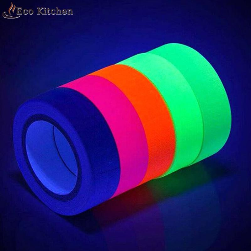 [Eco Kitchen] UV Reactive Tape เทปเรืองแสง Blacklight Glow in The Dark Neon Gaffle [ใหม่]