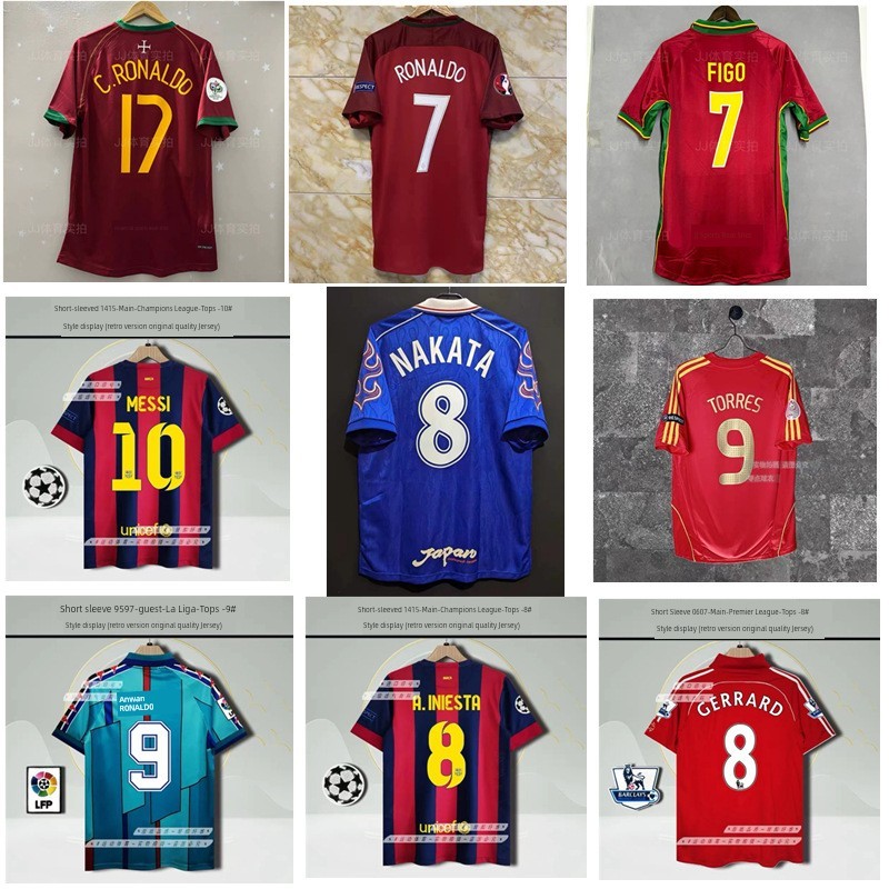 warrix official store warrix เสื้อวินเทจเสื้อฟุตบอลคลาสสิกโปรตุเกสโรนัลโด้เจอรัลด์ฟิโกฮาวีอิเนียสตาเ