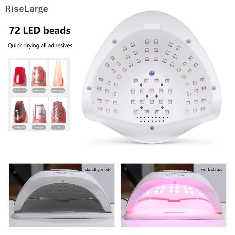 [RiseLarge] 320W LED UV Lamp Dryer For Nails Gel Polish Drying Lamp With 4 Timer Setting Auto Sensor