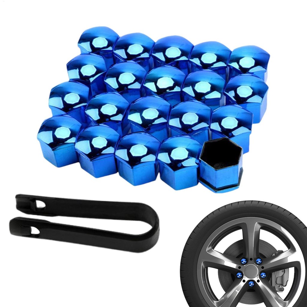 Car Wheel Nut Cover Wheel Bolt Lug Nut Covers 20pcs Tire Screw Cap with Removal Tool 17mm 19mm 21mm Tire Nut saercbth