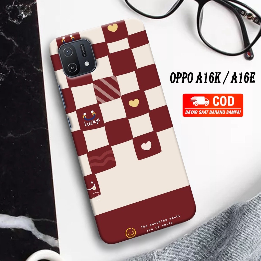 OPPO A16 K / A11 K / A1K / [L] Hardcase 3D Fullprint Fashion LUCKY กันชน kesing & cover