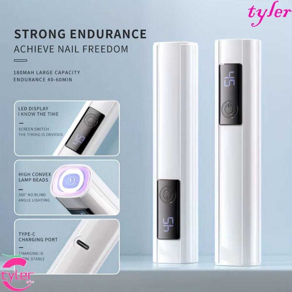 TYLER ไฟเครื่องอบเล็บขนาดเล็ก, 45s Timer Quick Drying โคมไฟเล็บ LED, อุปกรณ์เครื่องมือทําเล็บมือถือท