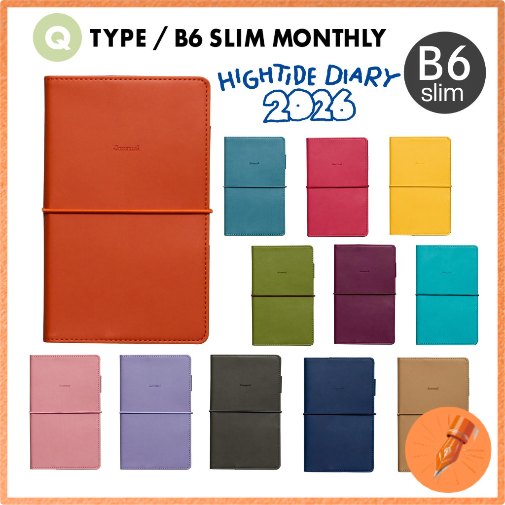 HIGHTIDE Planner 2026 Reple / B6 Slim Monthly / Starting October 2025