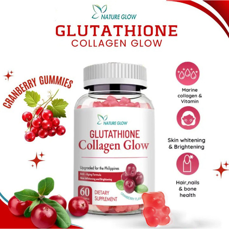 Glutathione Cranberry Gummies Export NATURE GLOW Collagen Gummies