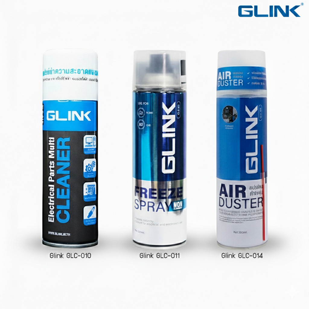 Glink Contact Cleaner GLC-010 450ml / 200ml สเปรย์​ทำความสะอาดแผงวงจร สเปรย์ไล่ความชื้น