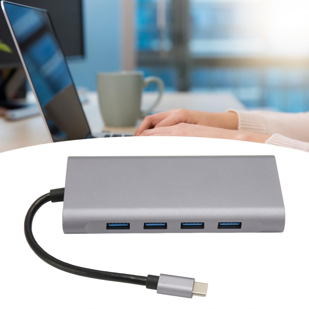 มีสไตล์365 DAUZ 11 in 1 USB C Hub 4xUSB3.0 PD 100W ชาร์จเครื่องอ่านการ์ด HD 4K สําหรับสํานักงาน