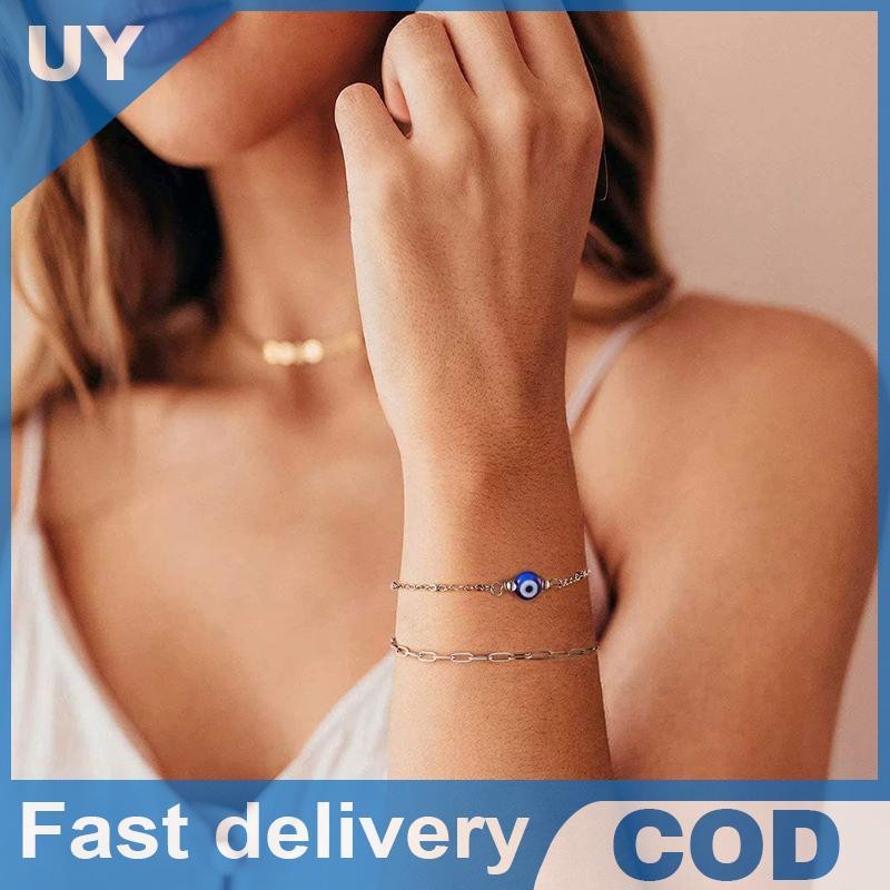 สร้อยข้อมือผู้หญิงทองแดง Devil Eye เครื่องประดับนำโชค