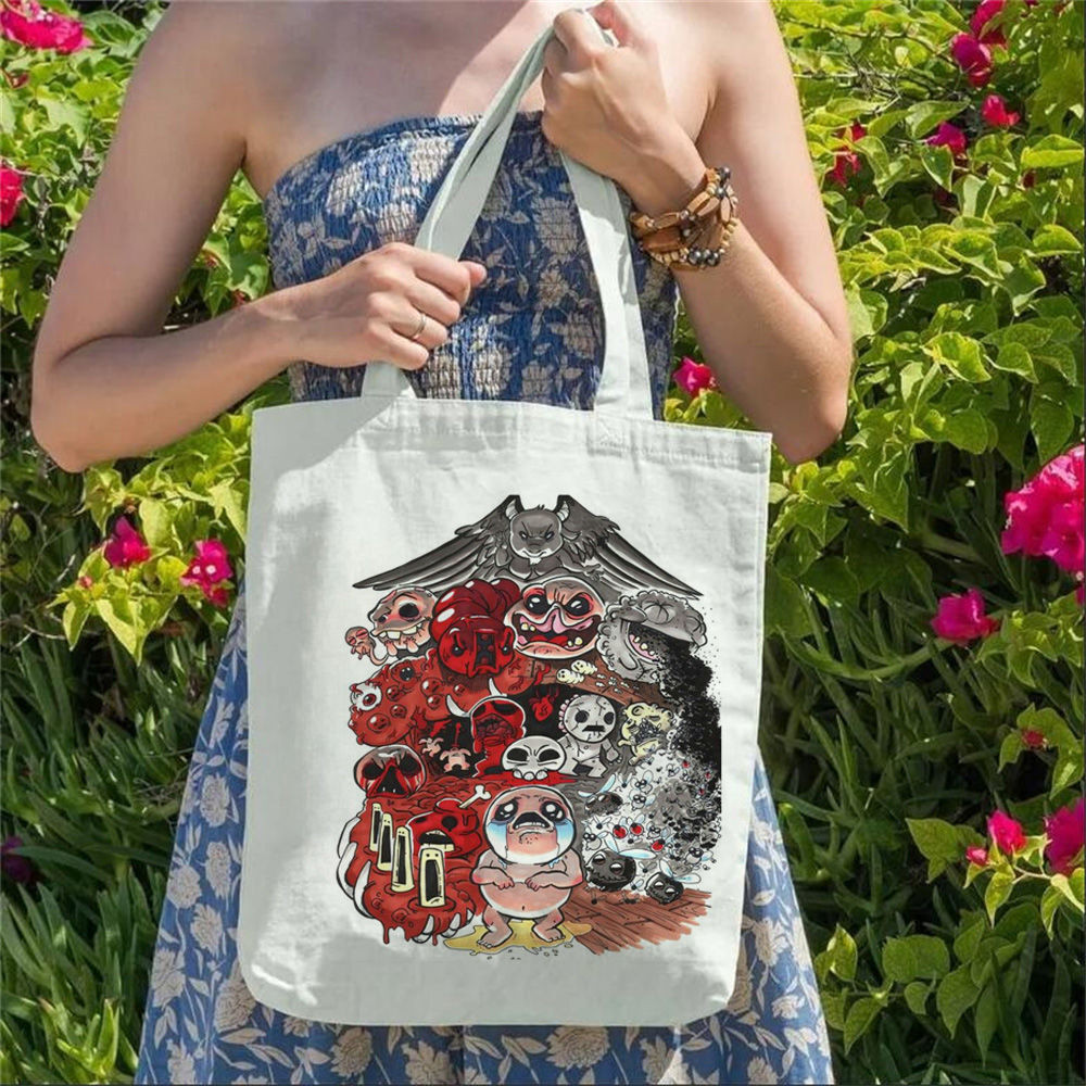 The Binding of Isaac Canvas Tote Bags - Perfect for Travel, College, and Library Shopping