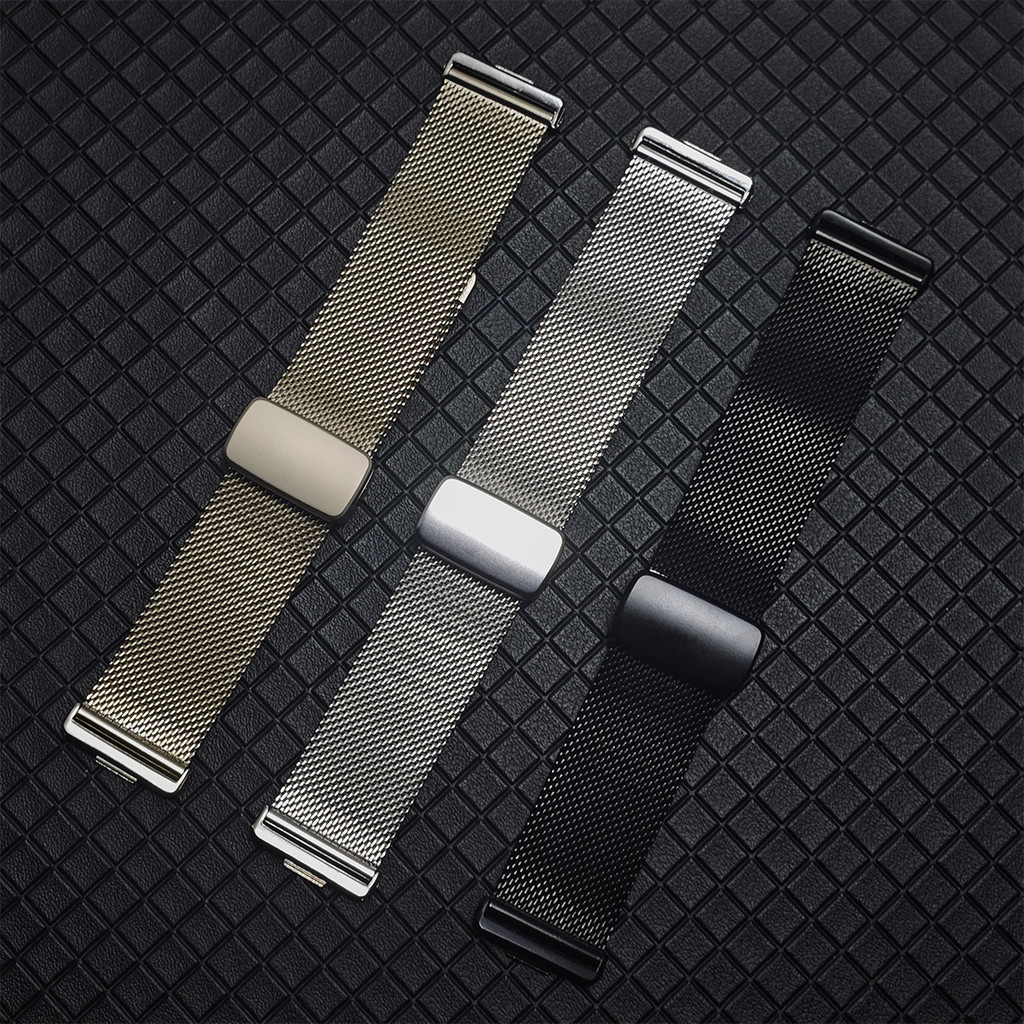 สาย Milanese สําหรับ Redmi Watch 5 4 สายตาข่ายโลหะสําหรับ Miband 8Pro 9Pro สร้อยข้อมือปุ่มแม่เหล็ก - รูปที่ 3