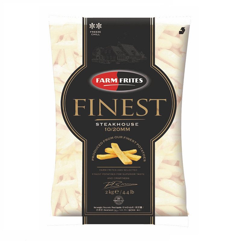 ฟาร์มฟริตส์ ไฟน์เนส สเต๊กเฮ้าส์ เฟรนช์ฟรายส์แช่แข็ง ขนาด 10/20 มม. 2 กก. (FARM FRITES Finest Steakho