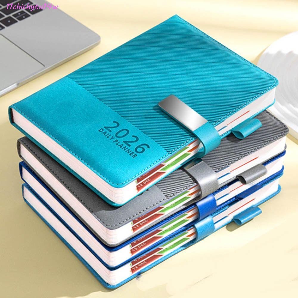 CHICHYTU14W 2026 Schedule Planner Notepad, การจัดการเวลา 365 วัน A5 สมุดบันทึกแผนรายวันภาษาอังกฤษ, ร