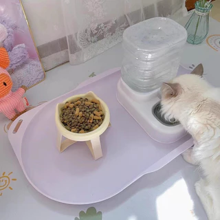 🔔จานอาหารแมวกินไม่หก ทำความสะอาดง่าย😻 | กันน้ำ+ป้องกันอาหารหก+เก็บรักษาได้นาน 😊