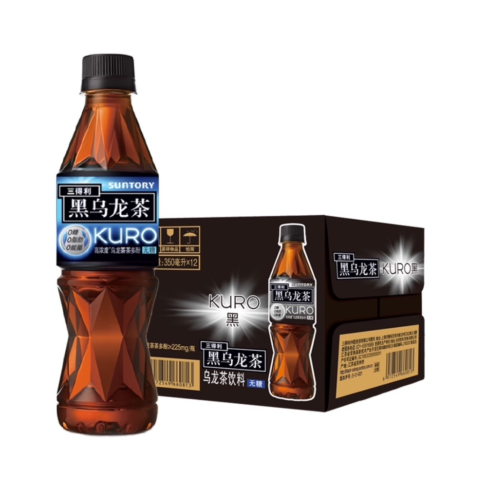 SUNTORY/SUNTORY ชาอู่หลงดํา เครื่องดื่มปราศจากน้ําตาลเต็มกล่อง 350ml * 12 ขวด