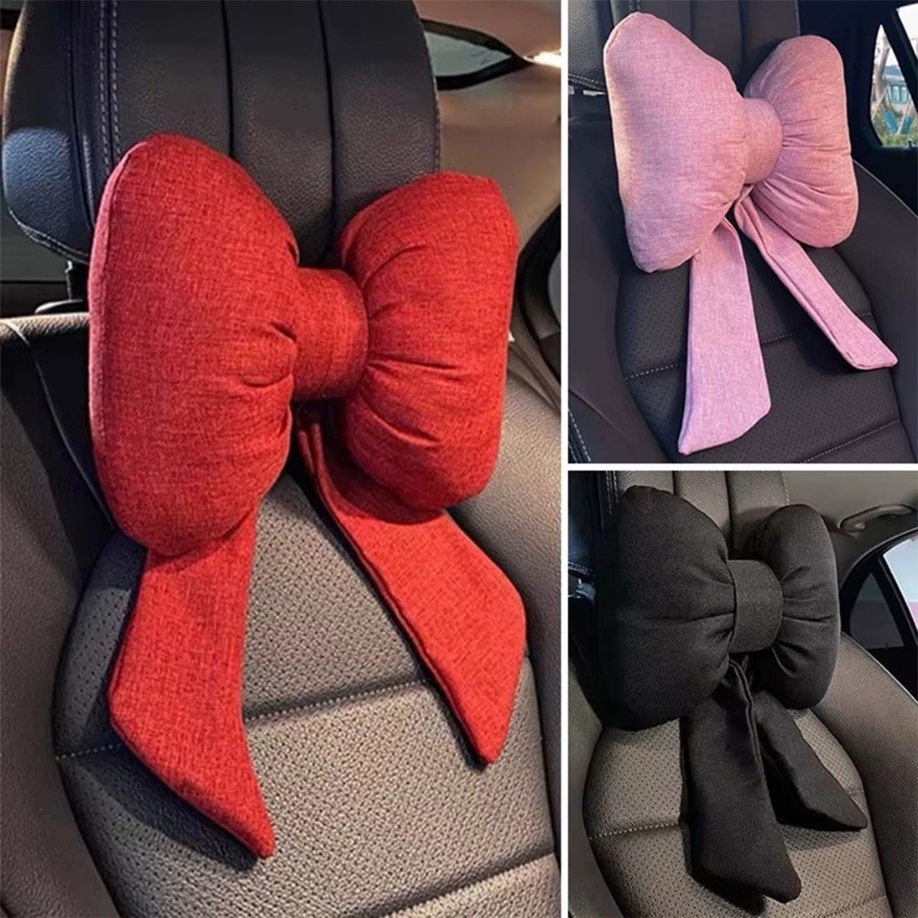 คูปองสุดคุ้ม！ ขนาด22*28CM หมอนรองคอในรถ ทำจากผ้าฝ้าย รูปแบบโบว์ ปรับได้สะดวก ไม่ลื่ม สำนักงานที่นั่ง เครื่องบิน ราคา ถูกที่สุด ดีลบีเคเค แกลเลอรีภาพที่ 5