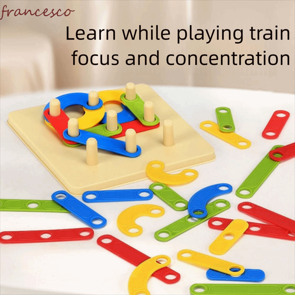 FRANCESCO จับคู่คอลัมน์ของเล่น,Variable Shape Intelligence Puzzle ชุดคอลัมน์เรขาคณิต, 3D เกมปริศนา D