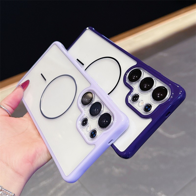 SAMSUNG 2.0 Fine Circleเคสโทรศัพท์แม่เหล็กสําหรับSamsung S25 S24 Ultra/Plus S23 FEกรณีA56 A55 A36 A3