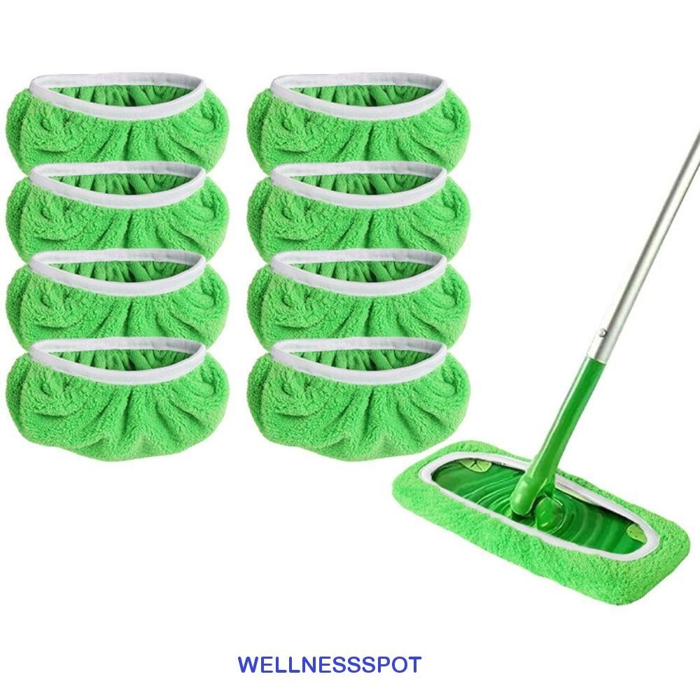 ผ้าม็อบทดแทน Wellnessspot Swiffer แพ็ค 6 ชิ้น, ผ้าม็อบไมโครไฟเบอร์แบบใช้ซ้ำได้, ผ้าม็อบสำหรับใช้ในบ้านแบบหนา