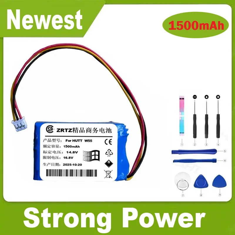 YDLBAT แบตเตอรี่หุ่นยนต์ทําความสะอาดหน้าต่าง 1500mAh สําหรับ HUTT W55 W66 DDC55 DDC51 DDC5 C6 443048