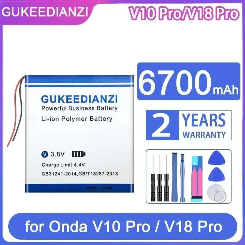 6700Mah แบตเตอรี่แล็ปท็อปสําหรับ Onda V10 V18 Pro V10pro V18pro Fast Charging