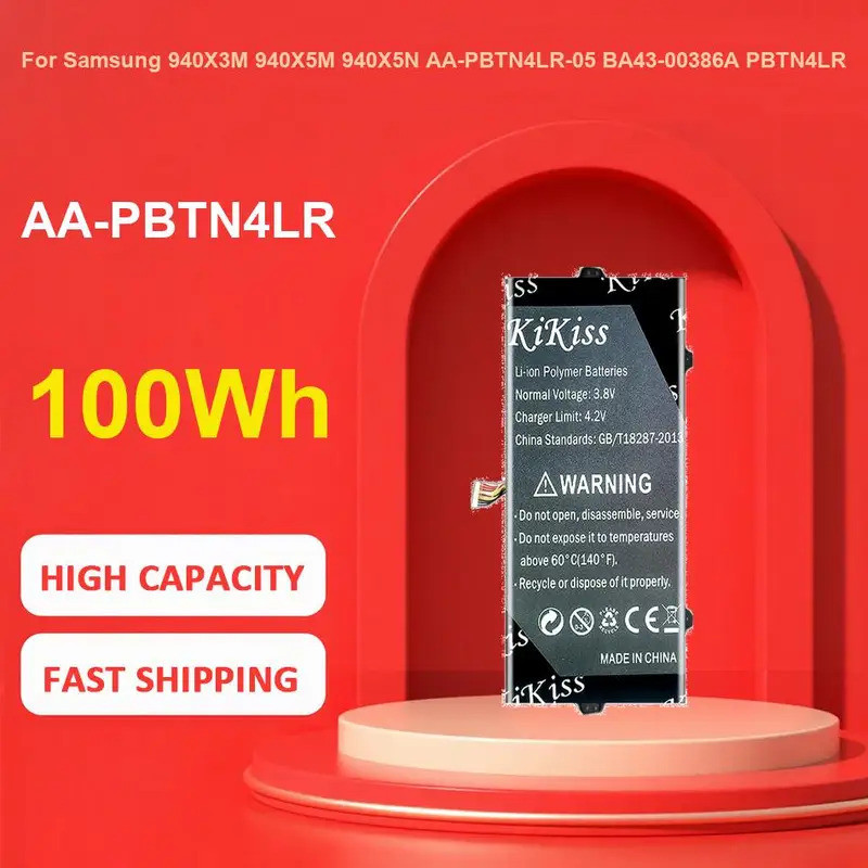 KiKiss แบตเตอรี่สําหรับ Samsung 940X3M 940X5M 940X5N AA-PBTN4LR-05 BA43-00386A PBTN4LR,AA-PBTN4LR,10