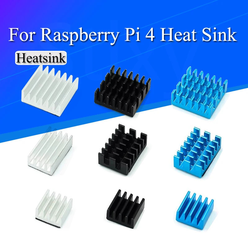 สําหรับ Raspberry Pi 4 ความร้อน 3pcs Raspberry Pi 4B อลูมิเนียมฮีทซิงค์หม้อน้ํา Cooling Kit Cooler ส